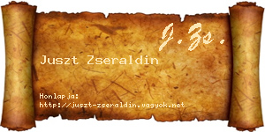 Juszt Zseraldin névjegykártya